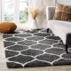 Modern Dark Grey Plush Bedroom Carpet